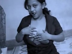 Chubby Girl Indian Babydoll Fishnet Teasing