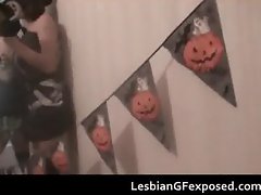 Crazy Halloween lesbian party part1