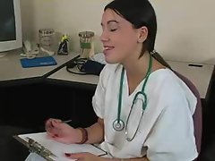 Female Doctor Measures His Stick