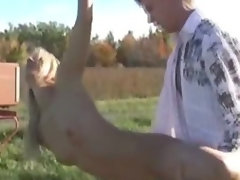 Blonde Teen Fucked Hard in the Field