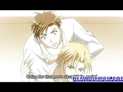 Hentai gay hot kissing and foreplay