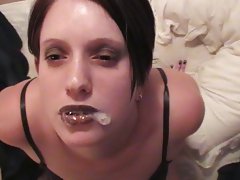 Goth BJ with Cum Bubbles