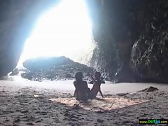 Outdoor Hot Asians Get Hardcore Sex clip-04