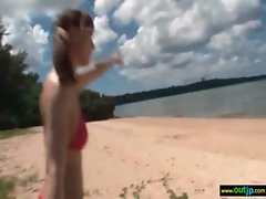 Outdoor Hot Asians Get Hardcore Sex clip-30