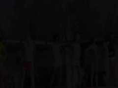 Six naked girls by the pool from poland