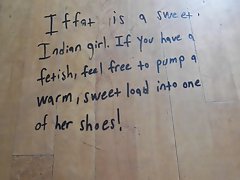 Cumming in an Indian girl'_s shoes.