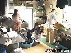 Horny japanese MILFS sucking and fucking