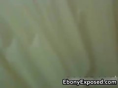 Hot Ebony Spied in Shower