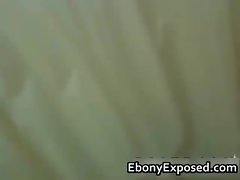 Hot Ebony Spied in Shower