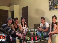 Fun party with drinking and chatting