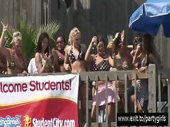 Crazy College girls nude in public