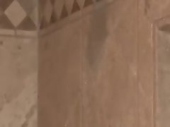 An erotic massage with a hot blond doing the rubbing of his body