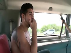 Gay BJ in bus with straight man