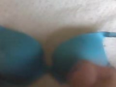 cum all over blue bra