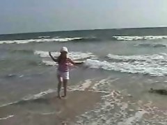 Sexy April - Posing on the beach