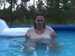 BBW Wet T-Shirt In Pool