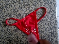 Cum im my wife red pantie
