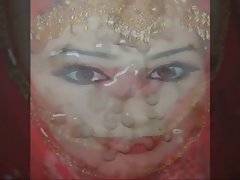 Gman Cum on  face of a Pakistani Slut in Hijab (tribute)