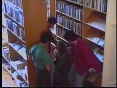 Russian girl in Library