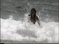 on the sea in the nude beach