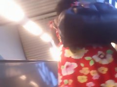 Upskirt Escalator 17 - Black Milf Big Booty