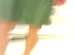 Upskirt at the make-up aisle
