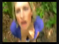 German amateur getting fucked in the woods by a soldier