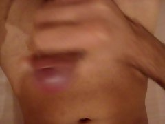 Handjob of my unshaved huge cock