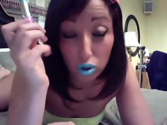 Blue Lip Stick Jerk Off Instruction