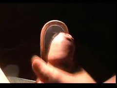 Giant cum to a sandal