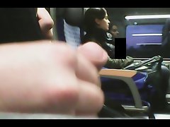 jerking next to turkish girl on train