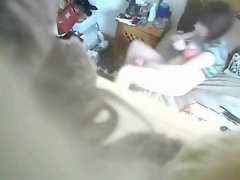 My mum masturbating caught by hidden cam on the closet