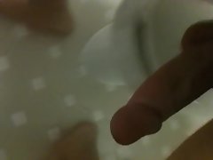 Me cumming in a hotel bathroom