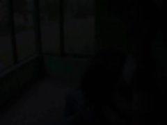 Our first garden sex on the bus station