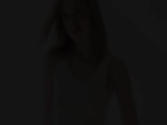 Angel in pinky kneesocks undress herself