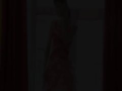 naked buxom brunet dancing before cam
