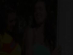 Lewd lez actresses love massage