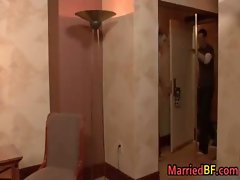 Married straight lad licks some stiff gay porno