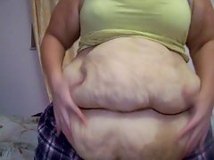 SSBBW huge belly play