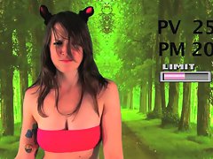 Alluring Nerd Lassie Inside Video Game Fuck Herself