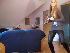 Barely legal teen dance In Leggins