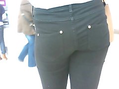 Ebony Stiff JEANS ON Barely legal teen